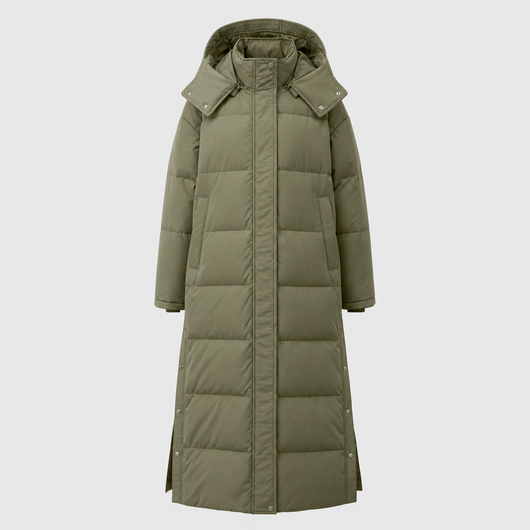 Abrigo Acolchado Camberley Largo con Capucha