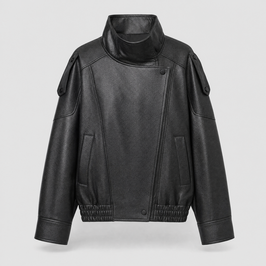 Cazadora Bomber Camden Oversize de Piel Sintética