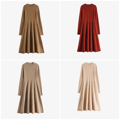 Vestido Evasé de Cachemira Pura