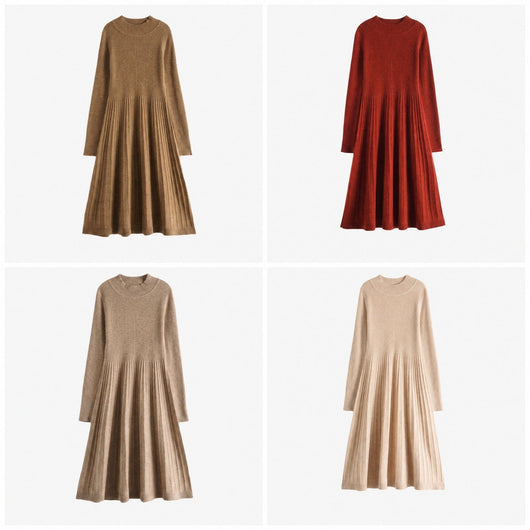 Vestido Evasé de Cachemira Pura