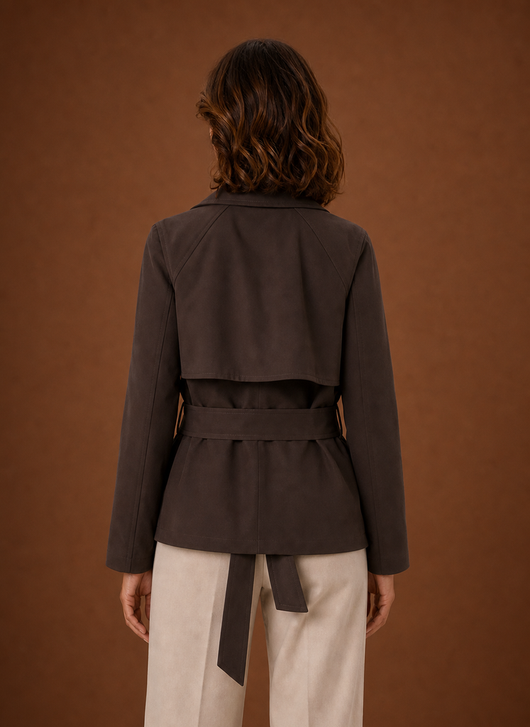 Gabardina con Cinturón en la Cintura