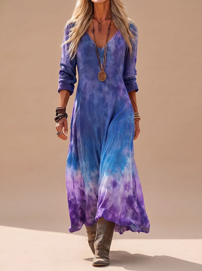 Vestido Largo Fluido Nora Tie-Dye