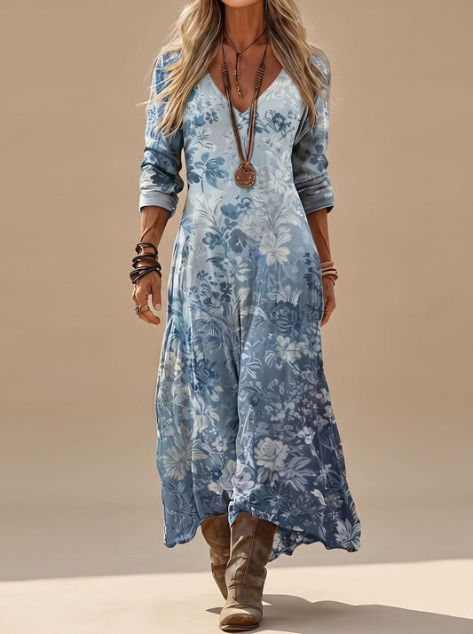 Vestido Hannah Maxi Boho Floral Vintage