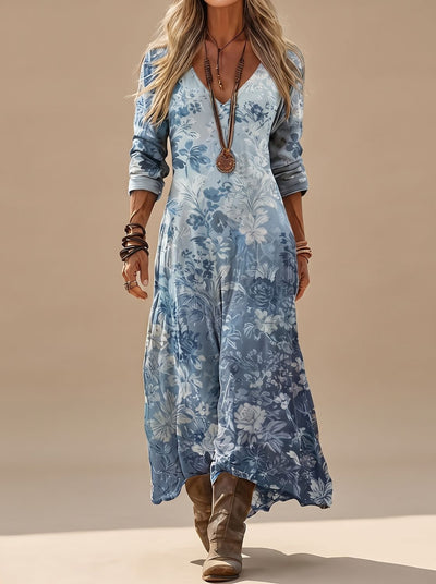 Vestido Hannah Maxi Boho Floral Vintage