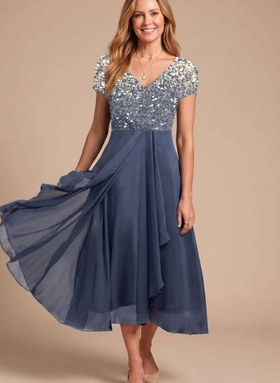Vestido Lena Vaporoso de Gasa Floral con Escote en V