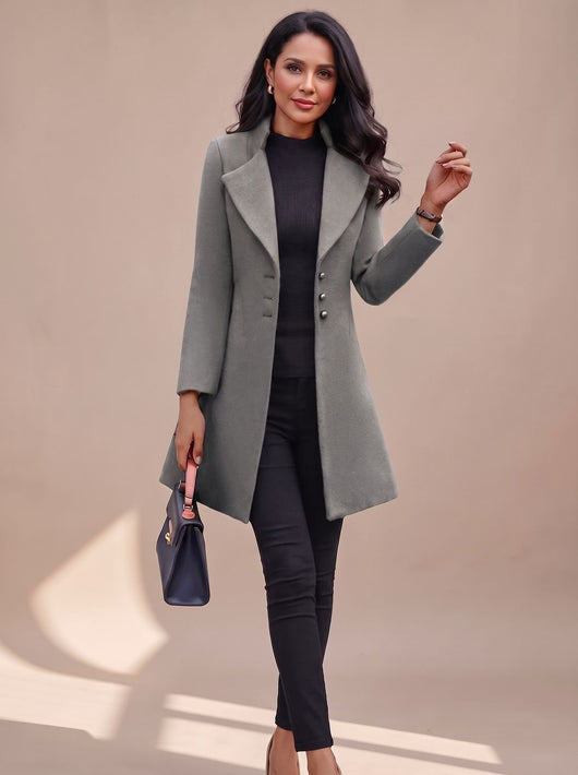 Gabardina Hannah Entallada con Cuello de Solapa