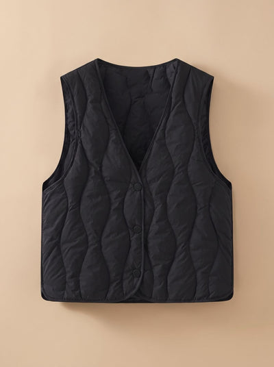 Chaleco Elfriede Acolchado Térmico Cuello Pico