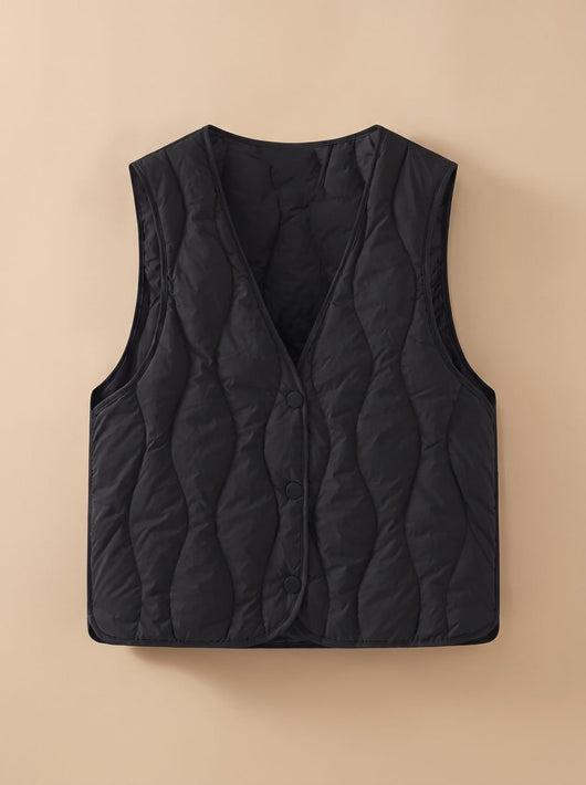 Chaleco Elfriede Acolchado Térmico Cuello Pico