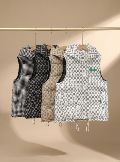 Chaleco Marlene Acolchado con Capucha y Estampado Integral