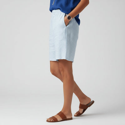 Shorts Clara de Rayas de Corte Relajado
