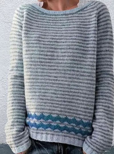 Marie | Jersey de Rayas con Bajo Ondulado