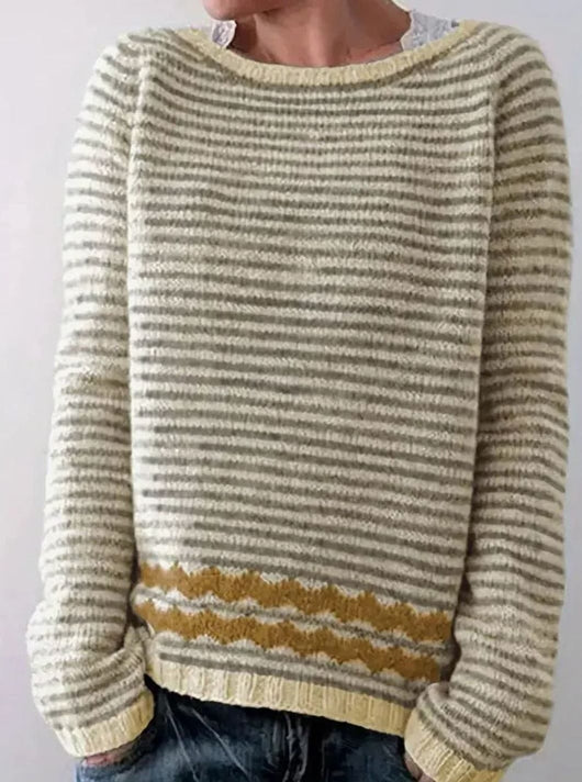 Marie | Jersey de Rayas con Bajo Ondulado