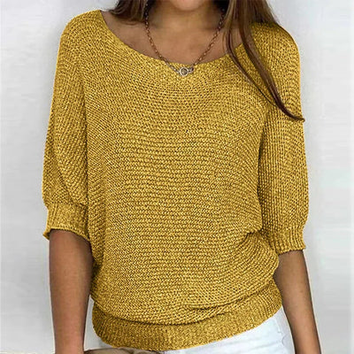 Jersey Charlotte de Punto Grueso con Media Manga