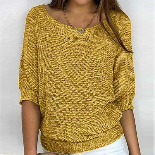 Jersey Charlotte de Punto Grueso con Media Manga