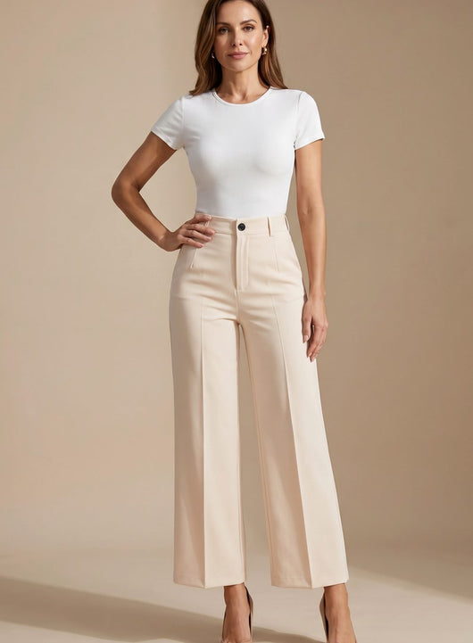 Pantalón Greta de Talle Alto y Pierna Recta