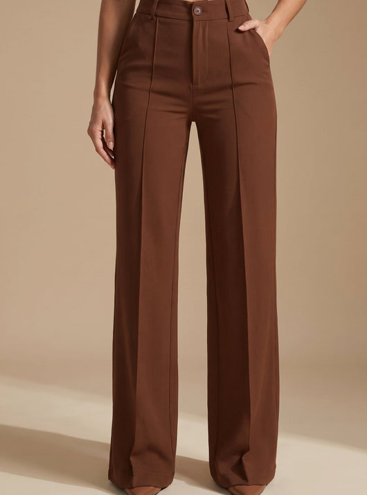Pantalón Greta de Talle Alto y Pierna Recta
