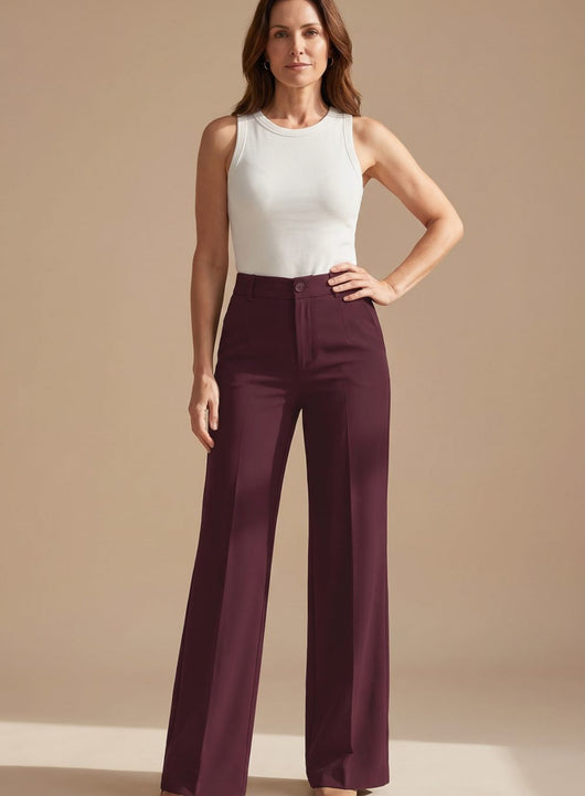 Pantalón Greta de Talle Alto y Pierna Recta
