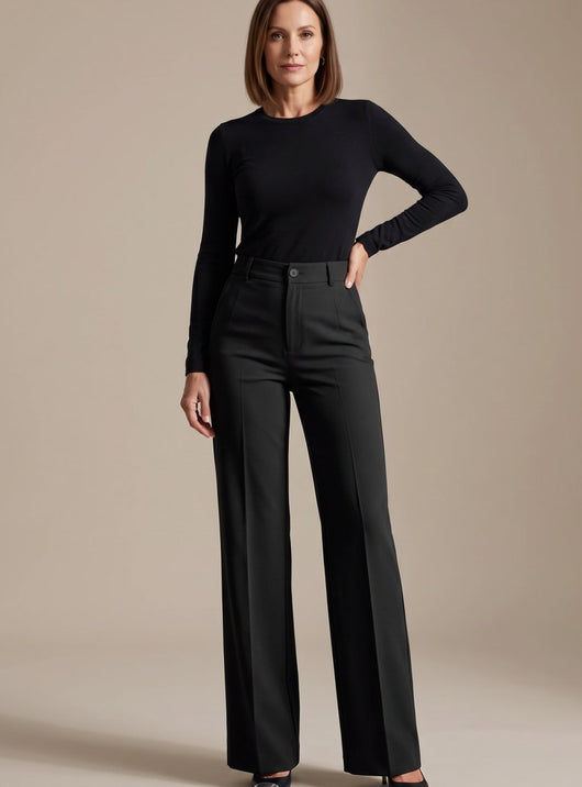 Pantalón Greta de Talle Alto y Pierna Recta