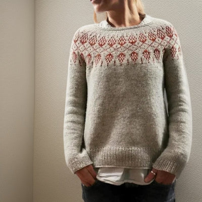 Jersey Clara de Punto Jacquard Islandés
