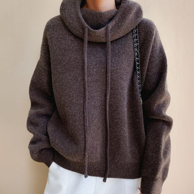 Sudadera Annika de Punto con Capucha Fit Relajado