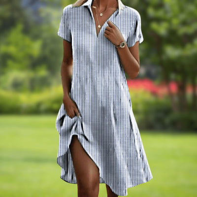 Vestido de Verano Marie Boho con Escote en V y Manga Corta