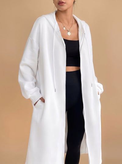Chaqueta Frieda Larga con Capucha y Cremallera