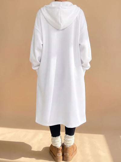 Chaqueta Frieda Larga con Capucha y Cremallera
