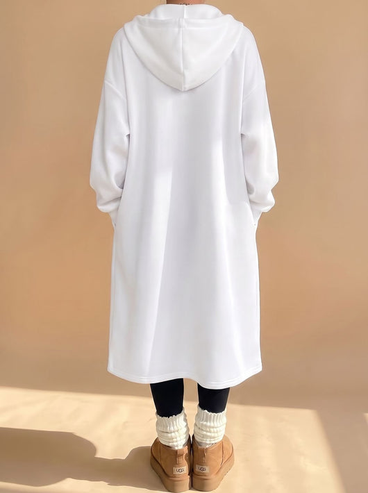 Chaqueta Frieda Larga con Capucha y Cremallera