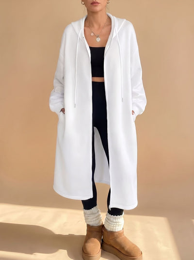 Chaqueta Frieda Larga con Capucha y Cremallera