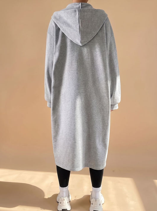 Chaqueta Frieda Larga con Capucha y Cremallera