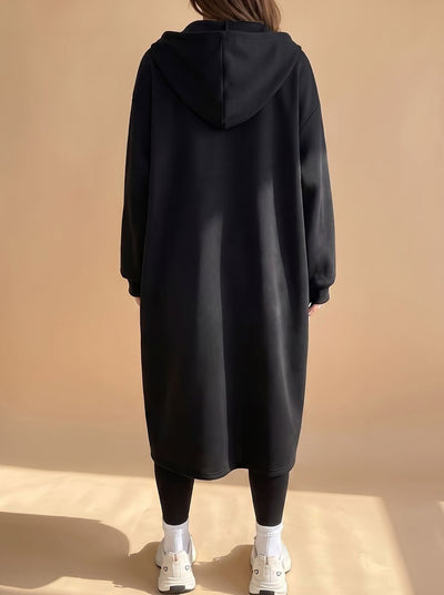 Chaqueta Frieda Larga con Capucha y Cremallera