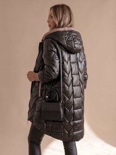 Abrigo de Invierno Johanna Largo con Capucha