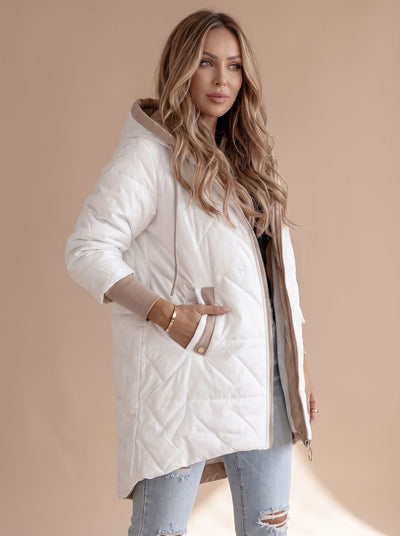 Abrigo de Invierno Johanna Largo con Capucha