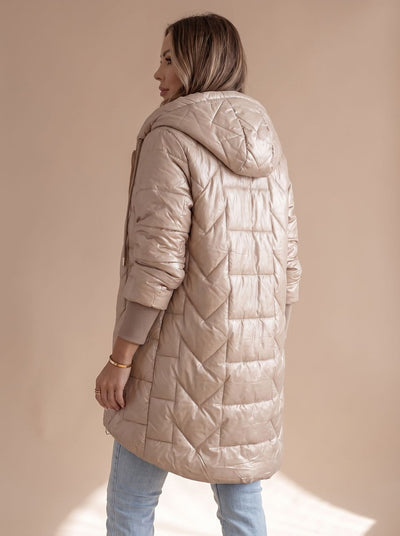 Abrigo de Invierno Johanna Largo con Capucha