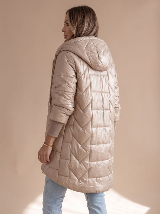 Abrigo de Invierno Johanna Largo con Capucha