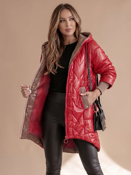 Abrigo de Invierno Johanna Largo con Capucha