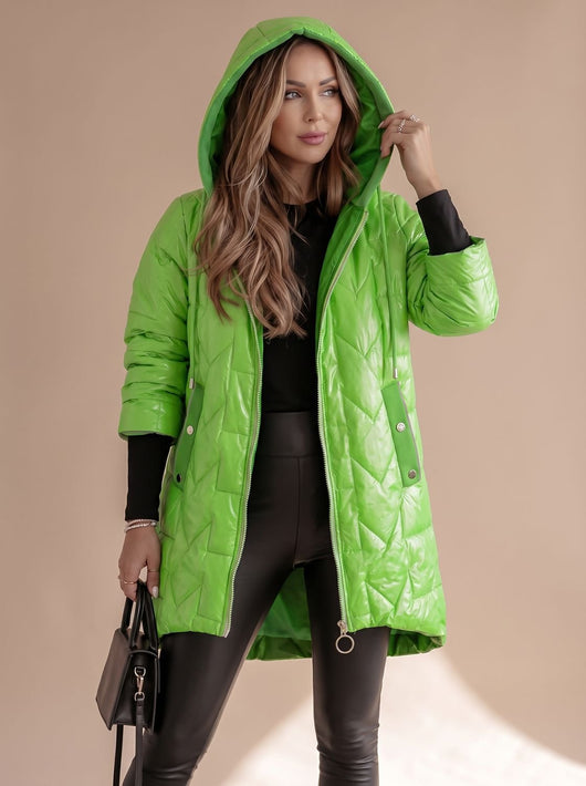 Abrigo de Invierno Johanna Largo con Capucha