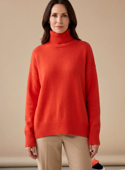 Conjunto Sophie de Punto Oversize con Cuello Alto y Pantalón Ancho