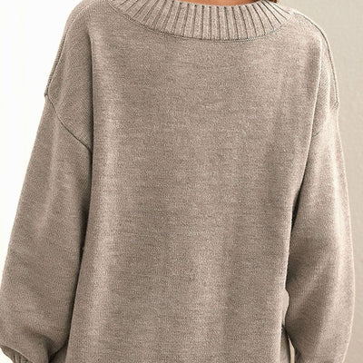 Jersey Frieda de Punto Oversize con Cuello de Pico