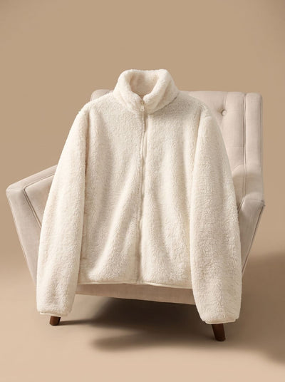 Chaqueta Polar Annika Oversize de Cuello Alto