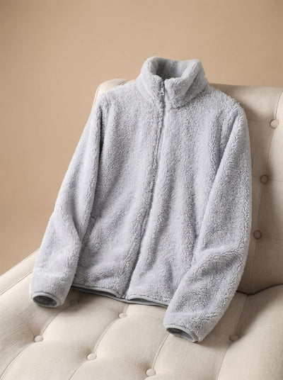 Chaqueta Polar Annika Oversize de Cuello Alto