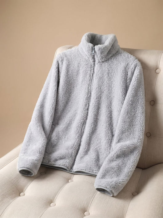 Chaqueta Polar Annika Oversize de Cuello Alto