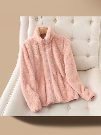 Chaqueta Polar Annika Oversize de Cuello Alto