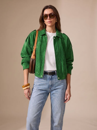 Chaqueta Corta Oversize Lena con Botones Metálicos