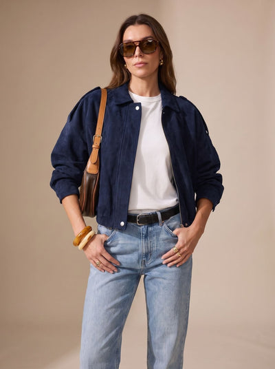 Chaqueta Corta Oversize Lena con Botones Metálicos