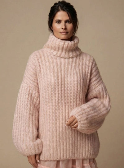 Jersey Charlotte Oversize de Cuello Alto Afelpado