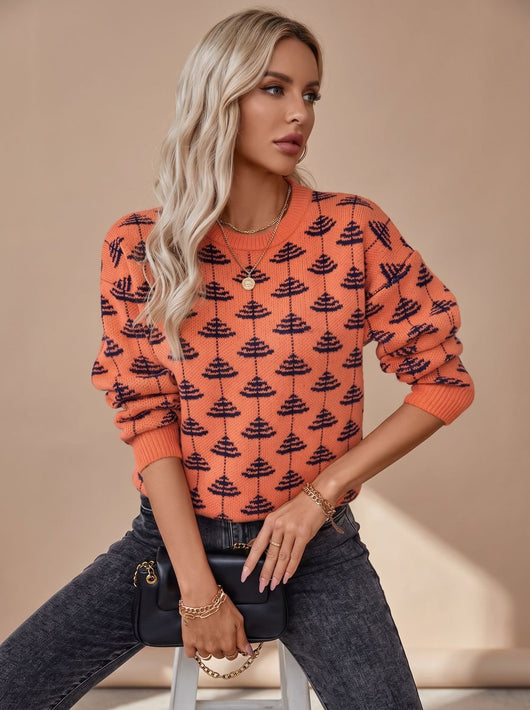 Jersey de Punto Emilia con Árbol de Navidad