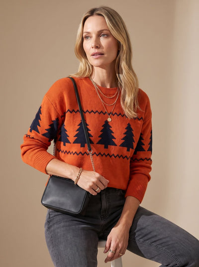 Jersey de Punto Emilia con Árbol de Navidad