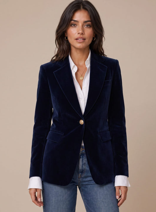 Blazer Elisabeth de Terciopelo con Botones Dorados