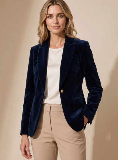 Blazer Elisabeth de Terciopelo con Botones Dorados